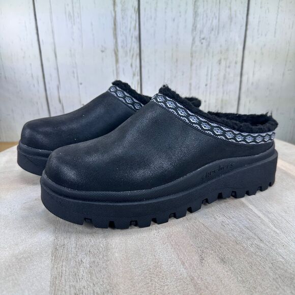 Skechers Shoes - Skechers Shindigs Clogs with Faux Sherpa Lining-Comfy Hour-Black 7 A547105 NEW